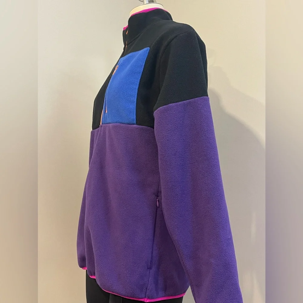 Linus Tech Tips Retro Polar color block zip fleece size small throwback - Picture 3 of 11